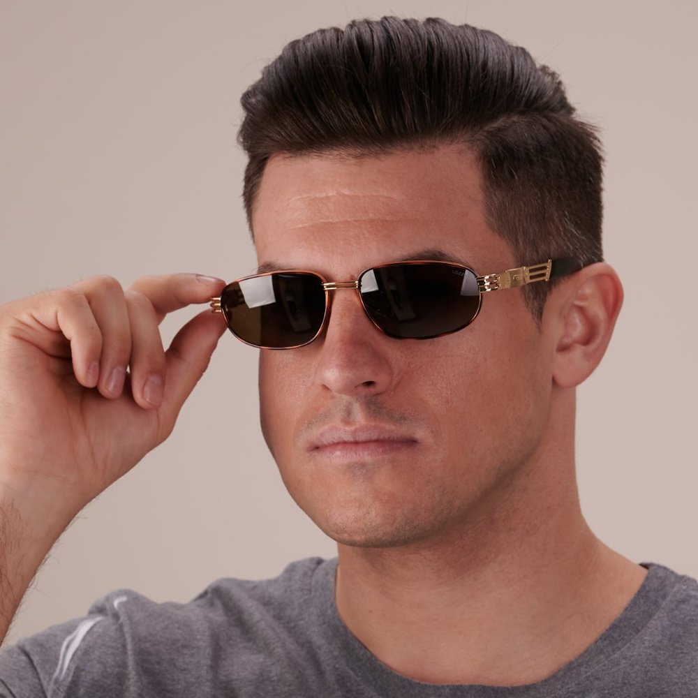 Rectangular Vintage Sunglasses By Lozza, Italy - image 6